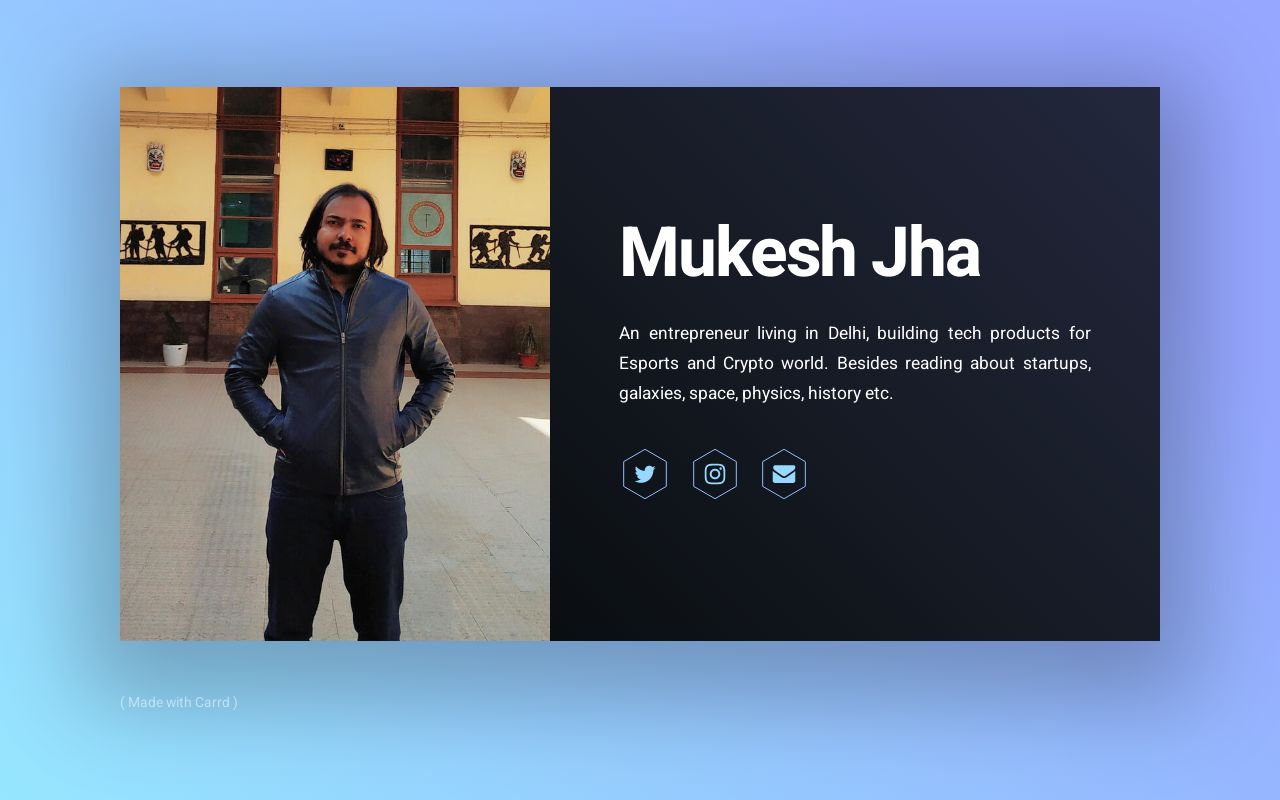 Carrd profile picture for @mukesh